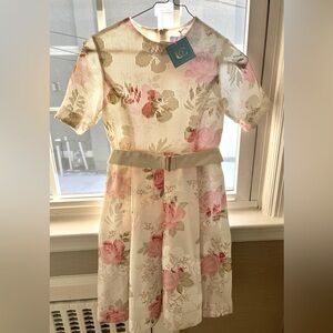 Brand new cream colored dress with belt